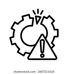 Disruption Line Vector Illustration On White Background.