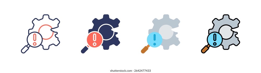 Vetor de Definição de Ícone de Vários Estilos de Interrupção
