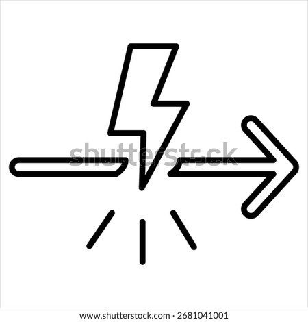Disruption Outline Icon Illustration Vector