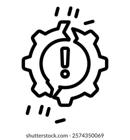 Disruption Outline Icon Vector Illustration