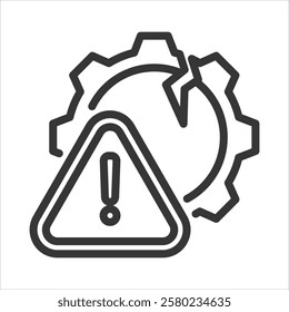 Disruption Outline Icon Vector Illustration