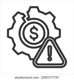 Disruption Outline Icon Vector Illustration