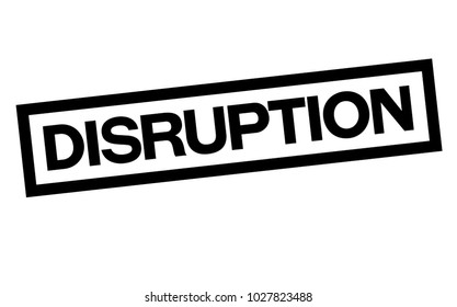 Disruption stamp. Typographic label, stamp or logo