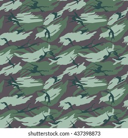 Disruptive Camouflage Pattern. Demi-Season Forest Version.