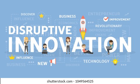 Disruptive innovation concept illustration. Idea of new technology and creativity.