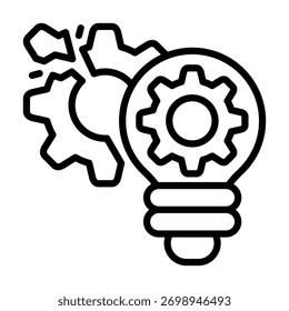 Elemento De Ícone De Inovação Com Interrupção Para Design E Vetor