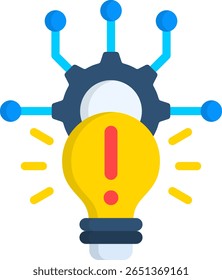 Disruptive Innovation Icon Flat Vector Illustration