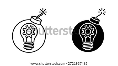 Disruptive Innovation icon. Line with editable stroke and flat for Web