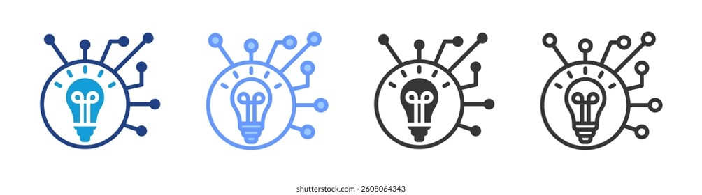 Disruptive Innovation icon set multiple style collection