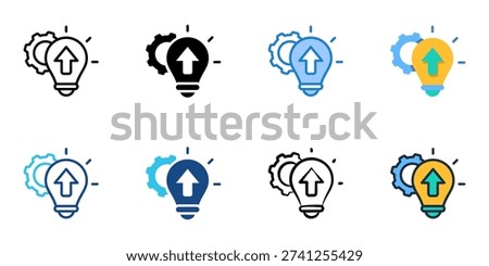 Disruptive Innovation icons set multiple style collection. Editable stroke 
