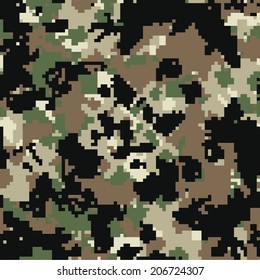 Disruptive seamless digital camo texture vector. 200+ camo textures in my portfolio. 
