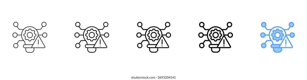 Disruptive Technologies-Symbol - Sammlungssatz für unterschiedliche Stilkonturen