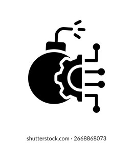 Disruptive Technologies Icon Glyph Vector Illustration