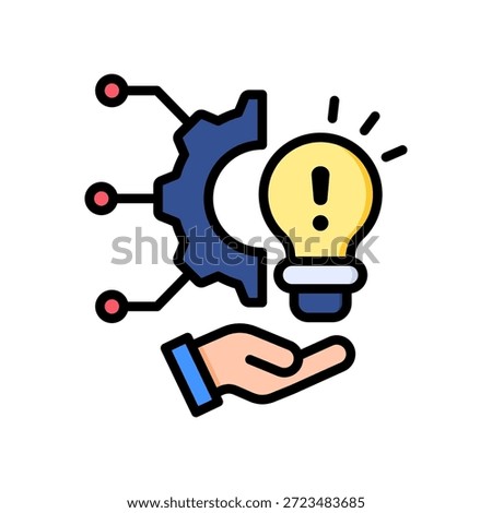 Disruptive Technologies Icon Lineal Color Vector Illustration