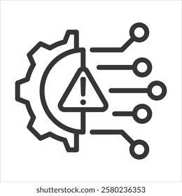 Disruptive Technology Outline Icon Vector Illustration