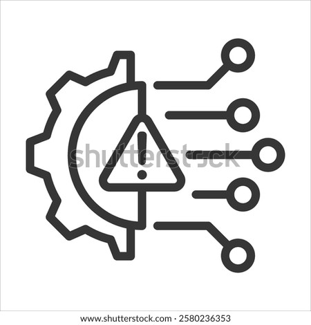 Disruptive Technology Outline Icon Vector Illustration