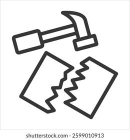 Disruptor Outline Icon Vector Illustration