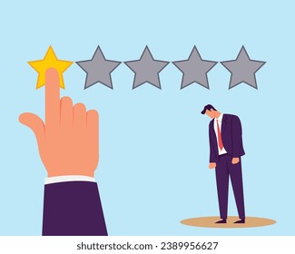 Dissatisfaction, dislike or negative feedback, angry customer or dissatisfied employee, angry review, disappointment rating or complaint concept