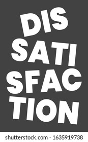 Dissatisfaction poster concept flat style design vector illustration isolated on black background.