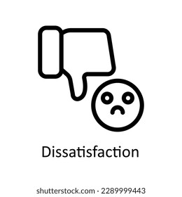 Dissatisfaction Vector  outline icons. Simple stock illustration stock