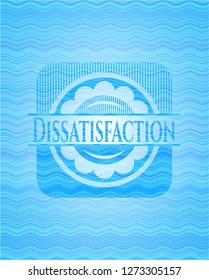 Dissatisfaction water concept style emblem.