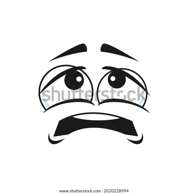 Dissatisfied Comic Avatar Bot Isolated Disappointed Stock Vector ...