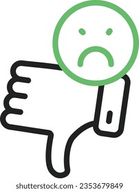 Dissatisfied Icon image. Suitable for mobile application.
