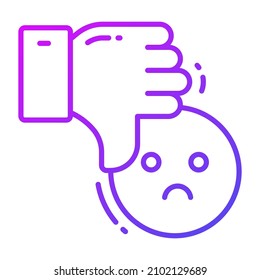 Dissatisfied icon, Survey and Feedback, modern vector illustration 