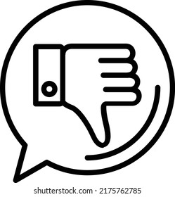 Dissatisfied Line Icon Vector Design