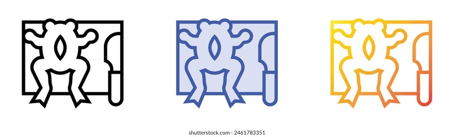 icono de disección. Diseño de estilo de relleno lineal, azul y degradado aislado sobre fondo blanco