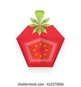 dissect Tomato 3D Origami Icon