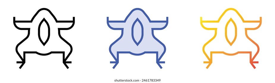 dissected icon. Linear, Blue Fill and Gradient Style Design Isolated On White Background