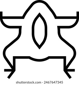 dissected icon. Thin linear style design isolated on white background