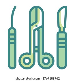 Diseccionando el conjunto Rellenar icono Twotone. Concepto de laboratorio.