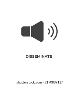 disseminate vector icon. filled flat sign for mobile concept and web design. Symbol, logo illustration. Vector graphics