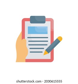 Dissertation vector flat icon style illustration. EPS 10 file