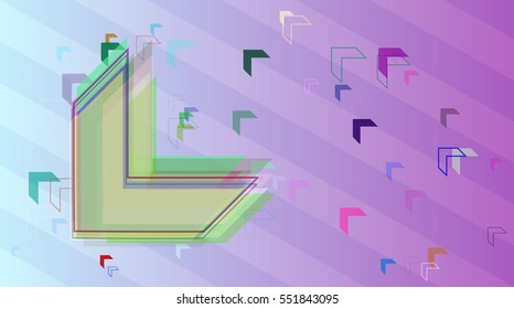 dissimilar stroke with decoration, direction vector background around light brush