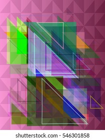 dissimilar triangles among poster, movement around great order