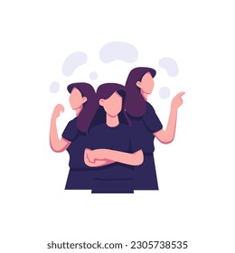 dissociation flat style illustration vector design