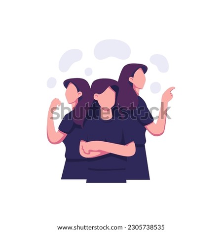 dissociation flat style illustration vector design