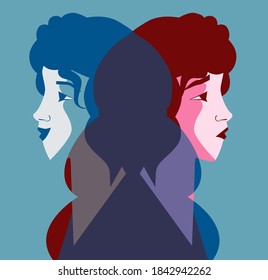 Dissociative Identity Bipolar Disorder Women Heads