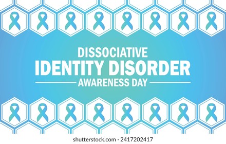 Dissociative Identity Disorder Awareness Day. Holiday concept. Template for background, banner, card, poster with text inscription. Vector illustration