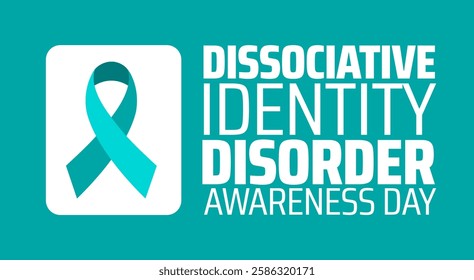 Dissociative Identity Disorder Awareness Day background banner or poster design template. observed every year in March. Holiday concept. Use to any Template, card, poster, placard, template.