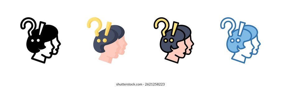 Dissociative Identity Disorder Icon Element For Design