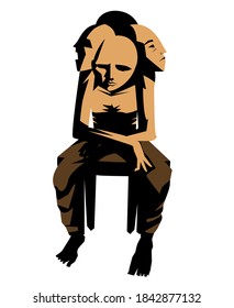 Dissociative Identity Disorder Man On A Chair