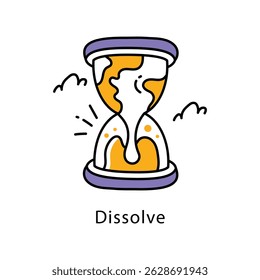 Dissolve vector Filled Outline Style Icon. Eps 10 File