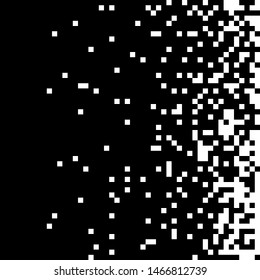 Dissolved filled square dotted vector icon with disintegration effect. Vector rectangle elements are grouped. Isolated on white background. 
