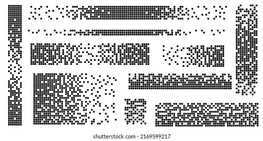 Dissolved filled square dotted vector icon with disintegration effect. Vector rectangle elements are grouped. Isolated on white background.
