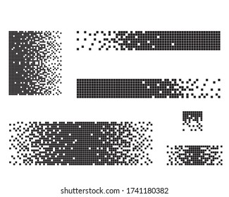 Dissolved filled square. Vector illustration