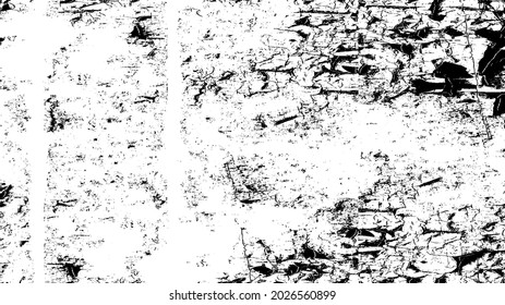 Disstressed black and white texture vector. Grunge overlay background. Black on white background. EPS10.